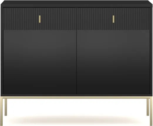 Komód fekete színben 2 ajtó/2 fiók. MAGGIORE