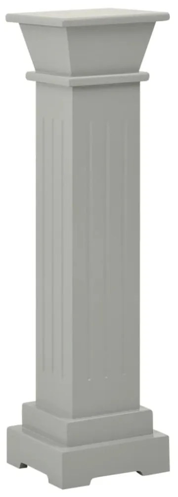 klasszikus szürke MDF szögletes oszlop virágállvány 17x17x66cm