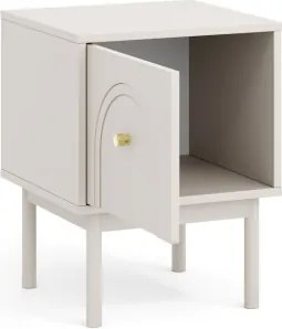 Éjjeliszekrény 1 ajtós kasmír színben arany fogantyúkkal – MAZOMA