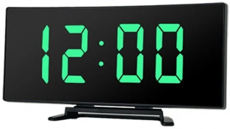 Tükrös Íves Design LED Digitális ébresztő óra - DT-6507