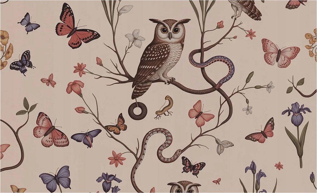 Flizelin fotótapéta Flizelin Design Bagoly természet 416x254 Ragasztó