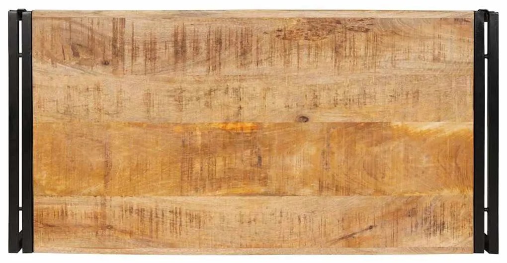 Fürdőszobai polc 100 x 50 x 23 cm Tömör mangófa és vas