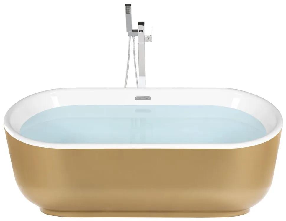 Arany szabadon álló fürdőkád 170 x 80 cm PINEL Beliani
