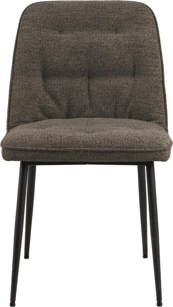 Barna Szék kárpitozott Fotel nappaliba fekete acél lábak Brooke