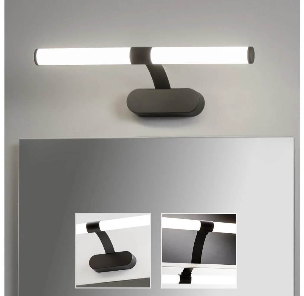 Brilagi - LED fürdőszobai tükörvilágítás TUBEO LED/6W/230V 40 cm IP44 fekete