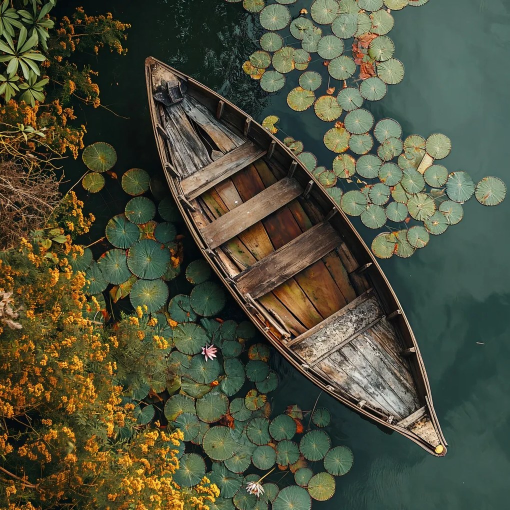 Poszter 90x90cm Hajó a természet között