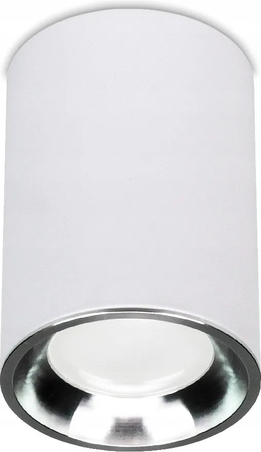 Falra szerelhető mennyezeti lámpatest Tuba Led Fehér Ezüst modern spot GU10-hez