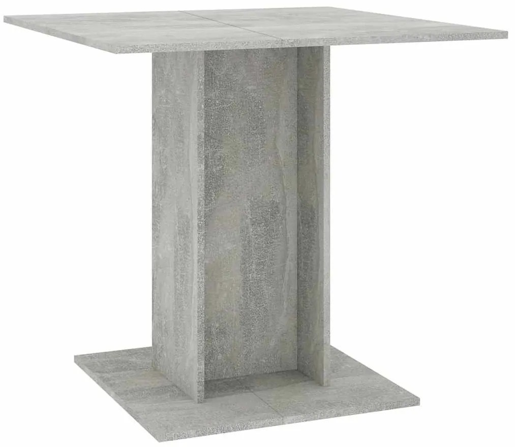 Betonszürke szerelt fa étkezőasztal 80 x 80 x 75 cm