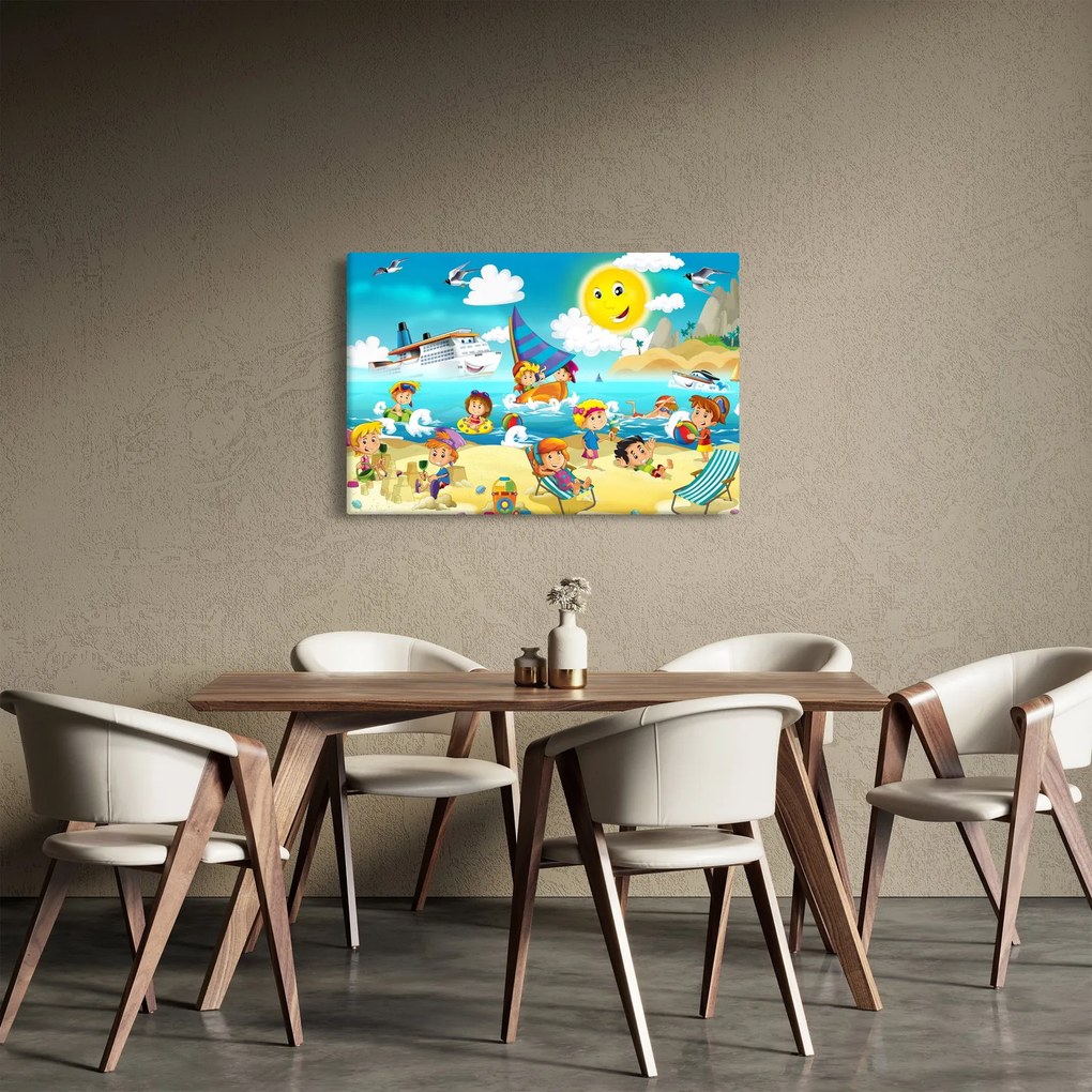 Kép - Egy nap a tengerparton (90x60 cm)