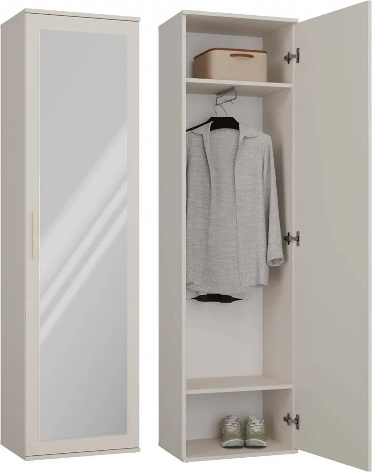 Duo tükrös szekrény, 50x180x35 cm, kasmír