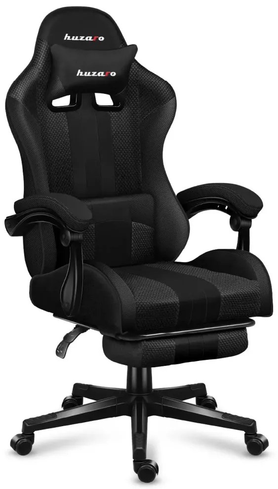 Gamer szék, Force szénhálós, lábtartóval, fekete carbon