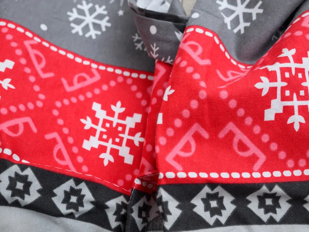 Flanel ágynemű SNOWY FOREST szürke Ágyneműhuzat mérete: 70 x 90 cm | 140 x 220 cm