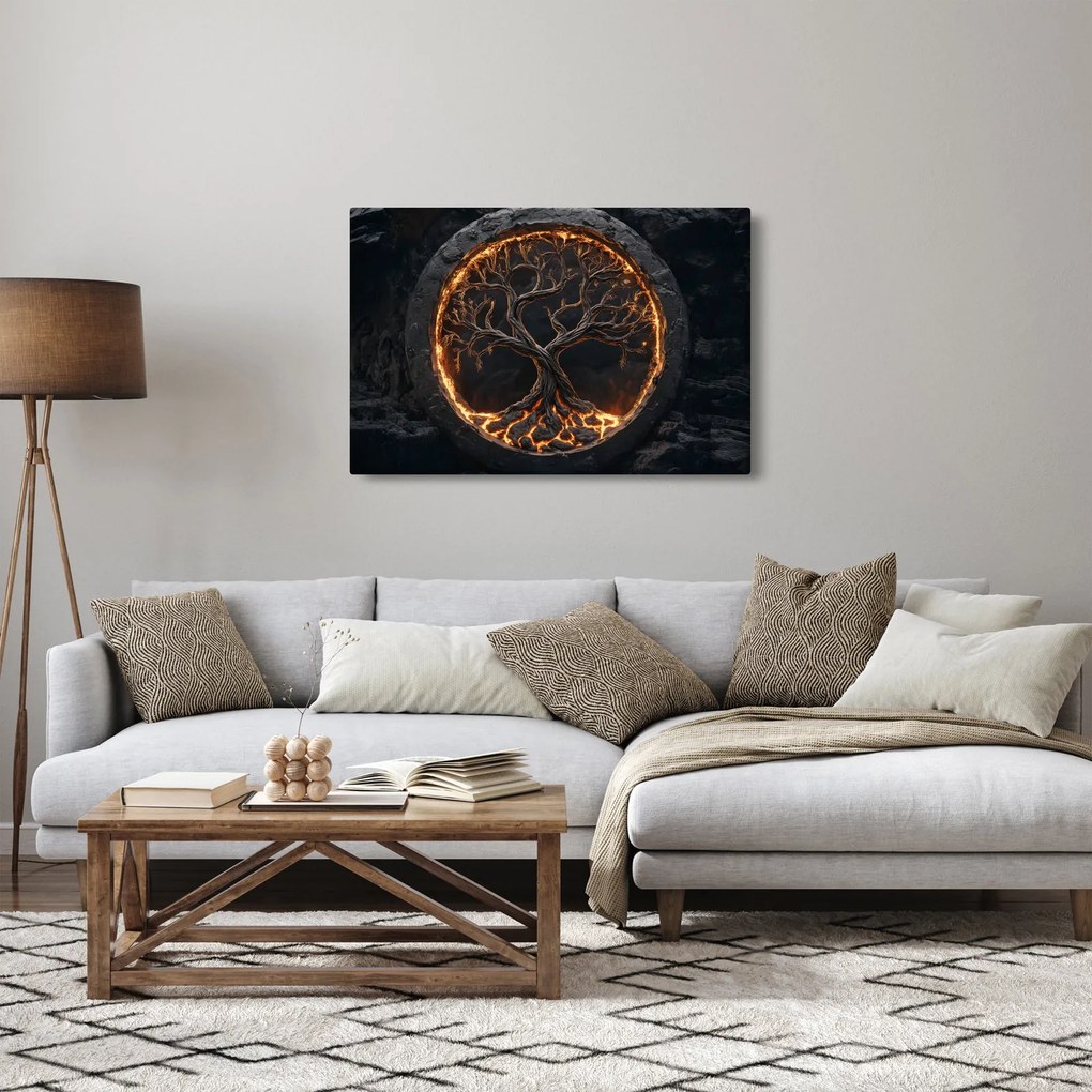 Kép – Életfa lávában I. (90x60 cm)