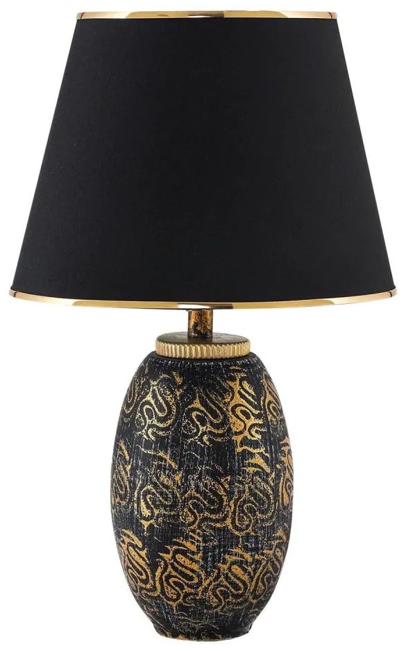 Asztali lámpa RAMZES 1xE27/40W/230V fekete/arany