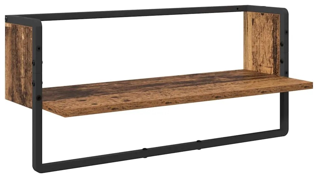 vidaXL Fali polc készlet 4 pcs Öreg fa 65 x 25 x 30 cm Faanyag