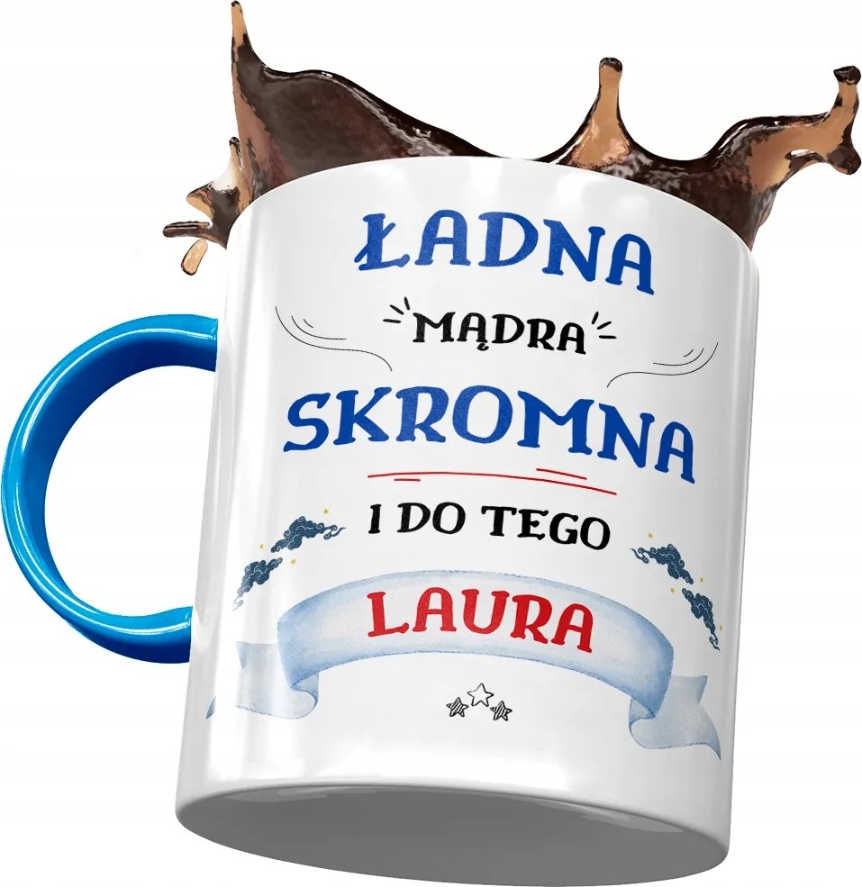 Kék Bögre Laura Barátnőjének Nyomtatott Fotóval