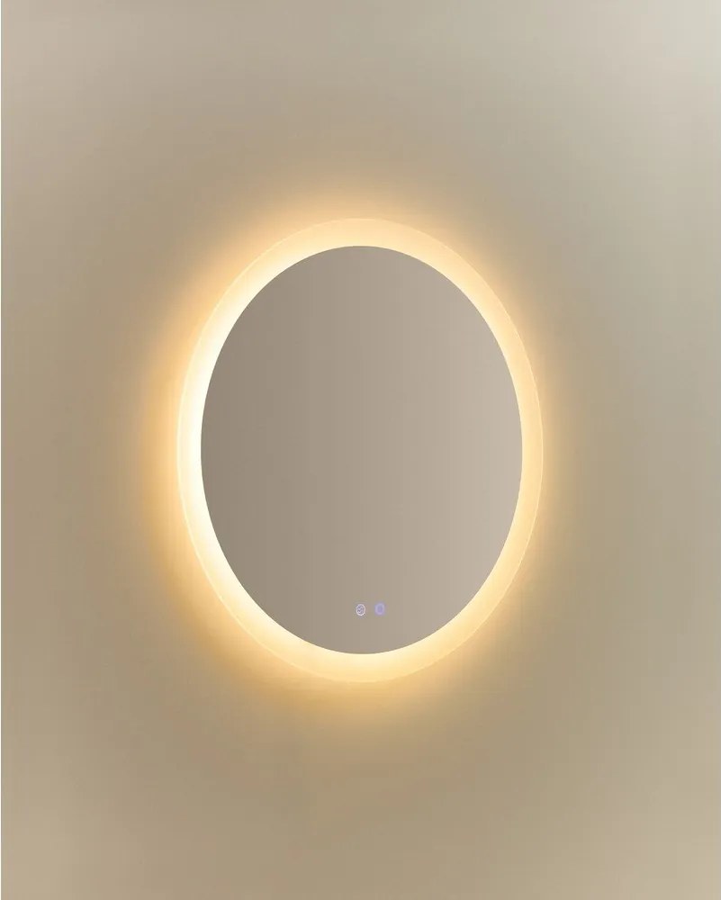 Fali tükör világítással ø 60 cm Mervi – Kave Home