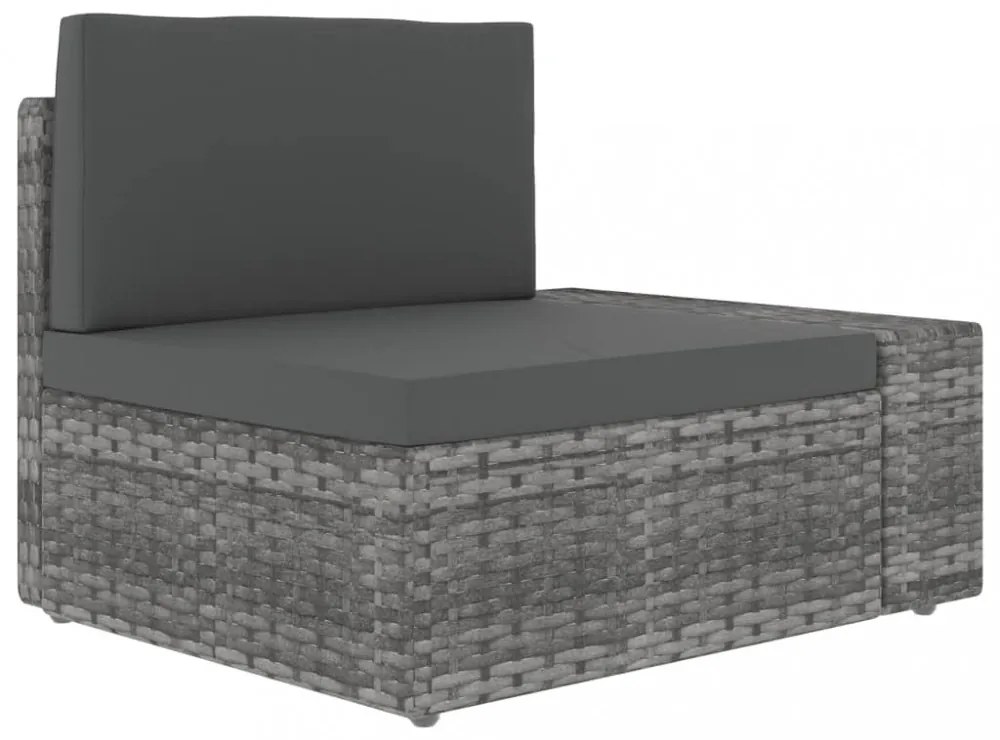 8 részes szürke polyrattan kerti ülőgarnitúra
