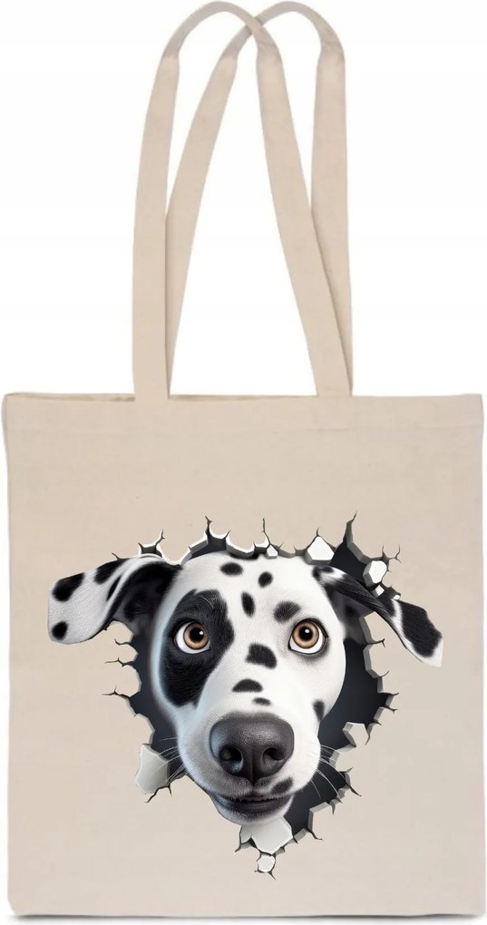 Öko Táska Pamut ekrü lyuk Kutya 101 Dalmát TT_532_e