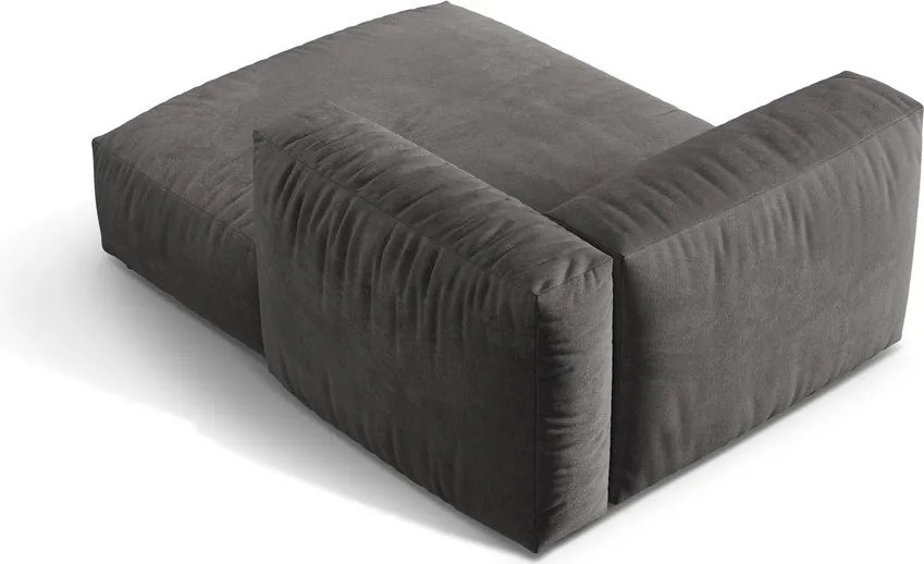 Szürke bársony kanapé modul (jobb oldali) Martina – Micadoni