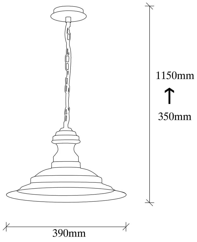 Bronzszínű függőlámpa fém búrával ø 39 cm Sivani – Opviq lights