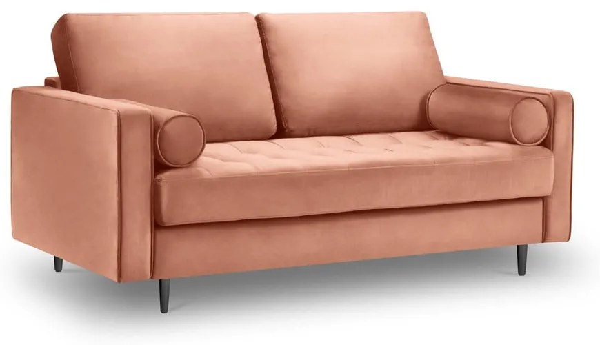Santo rózsaszín bársonykanapé, 174 cm - Milo Casa