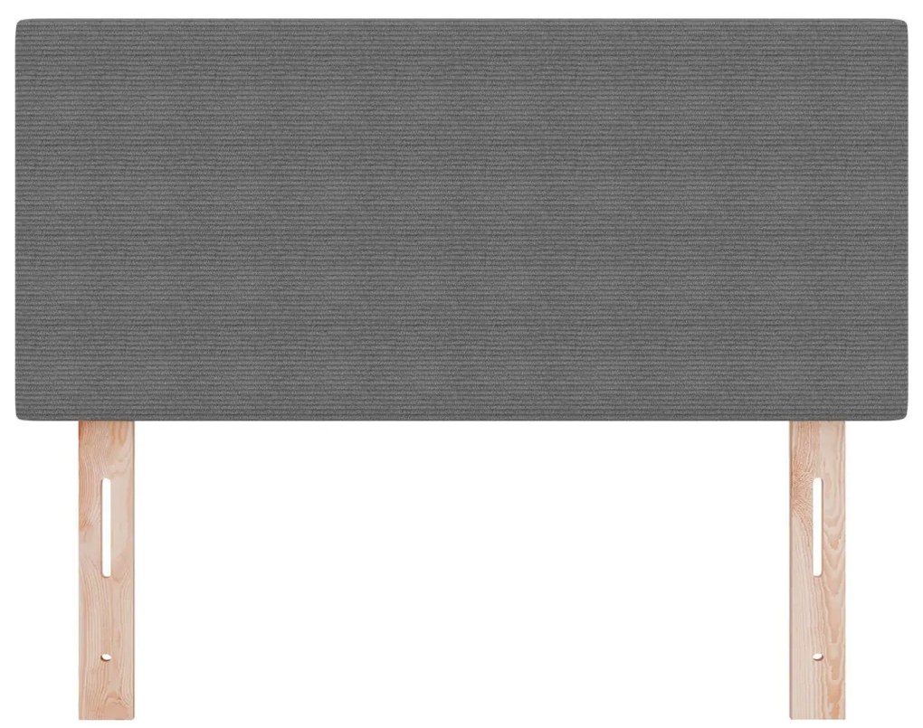 Fejtámla Egyszerű Design Világosszürke 80 cm Kordbársony