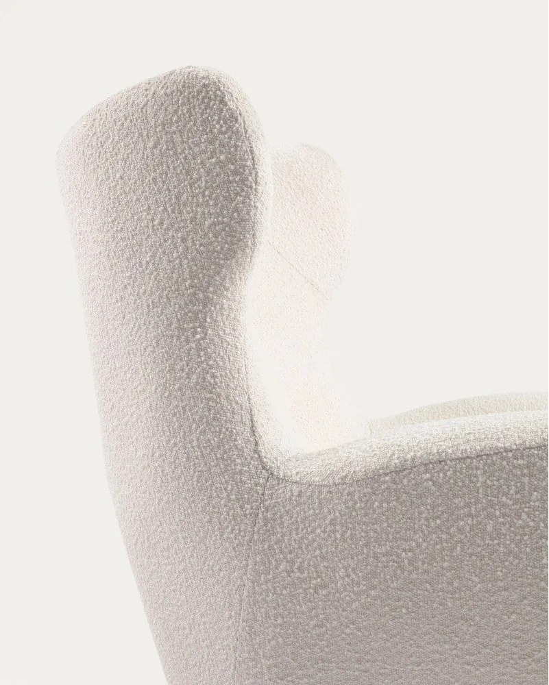 Fehér buklé fotel Patio – Kave Home