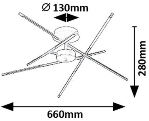 Rabalux 71338 - LED Felületre szerelhető csillár HENLI2 LED/40W/230V 3000K fekete