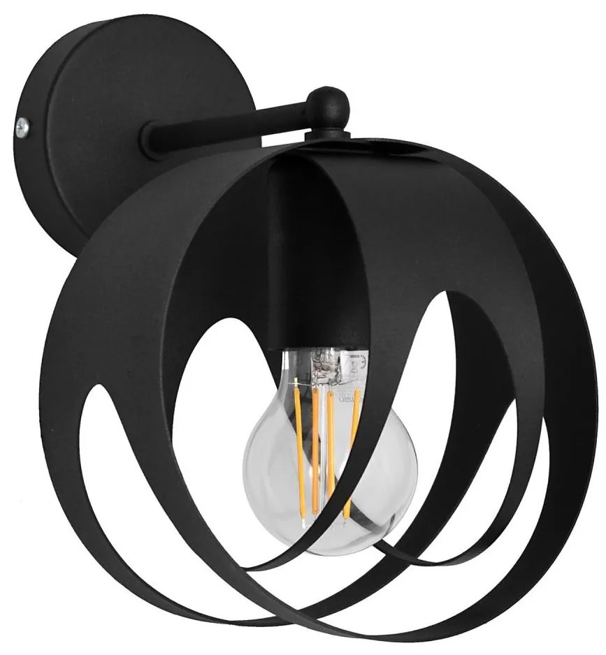 Fali lámpa MOONLIGHT 1xE27/15W/230V fekete