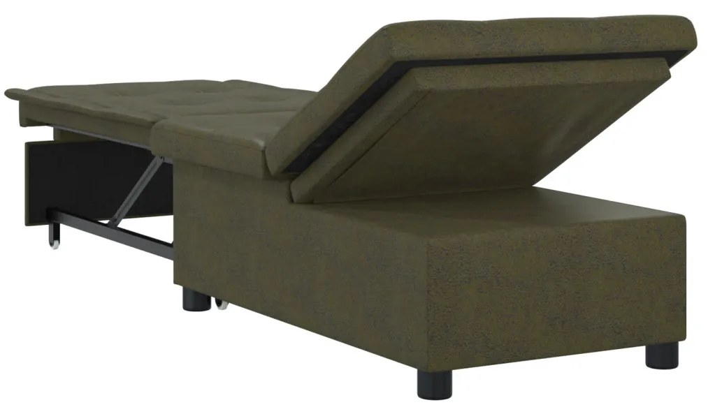 Sofa Bed 3-az-1 Kihúzható dizájn Sötétszürke Műsuede bőr