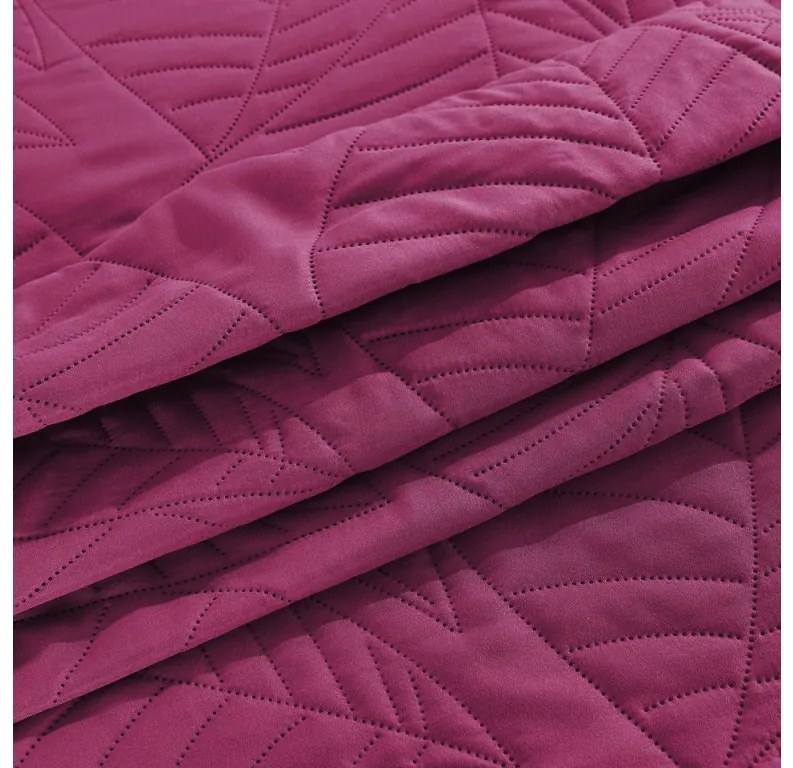 Lila ágytakaró LEAVES Méret: 220 x 240 cm