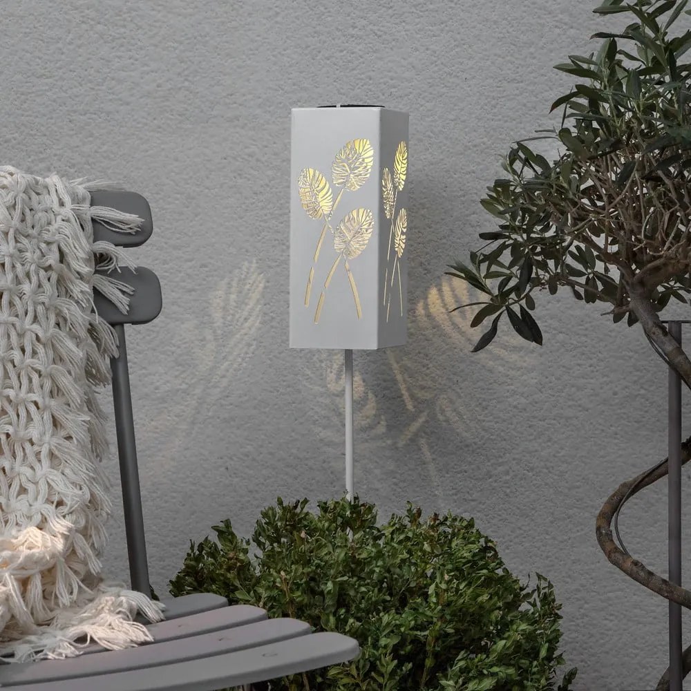 Albaleaf fehér fém napelemes világító LED dekoráció - Star Trading