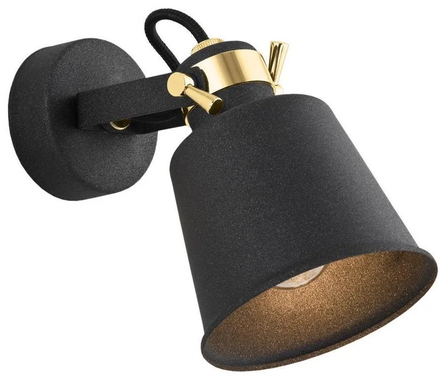 Argon 4161 - Fali spotlámpa KONGO 1xE27/15W/230V fekete