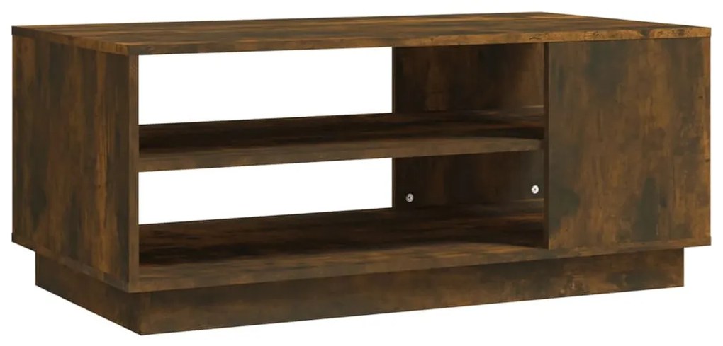 Füstös tölgy színű szerelt fa dohányzóasztal 102x55x43 cm
