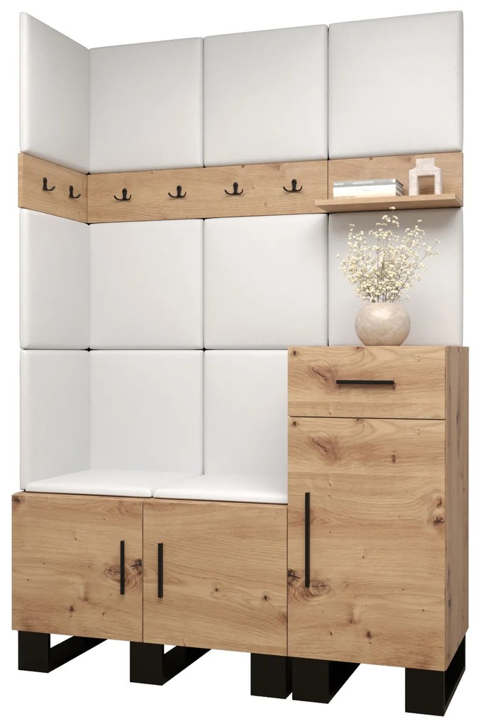 Előszobabútor Amanda 10 (artisan tölgy + fehér). 1085945
