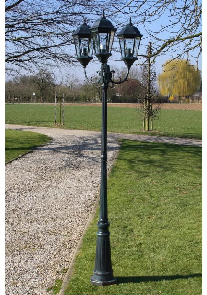 Brighton Kültéri Lámpa 3-Karú 230 cm Sötétzöld/fekete