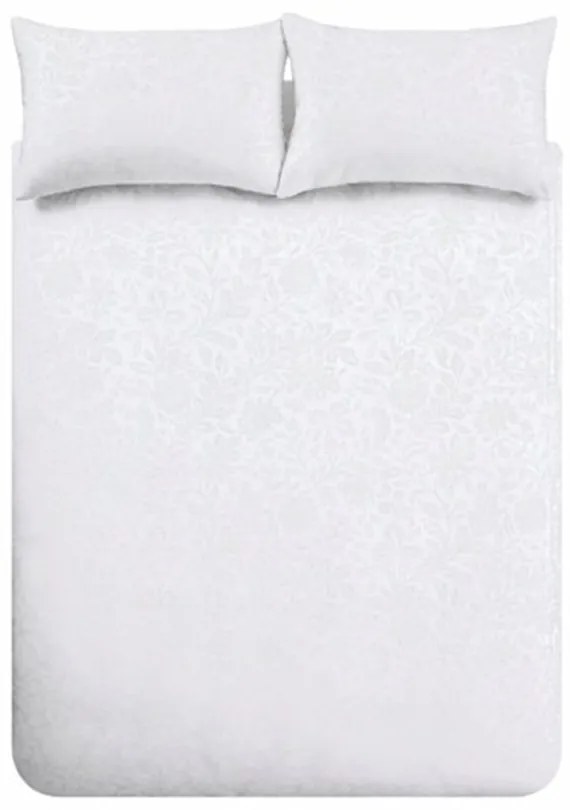 Fehér kétszemélyes jacquard ágyneműhuzat 200x200 cm Fleur Matelassé – Bianca