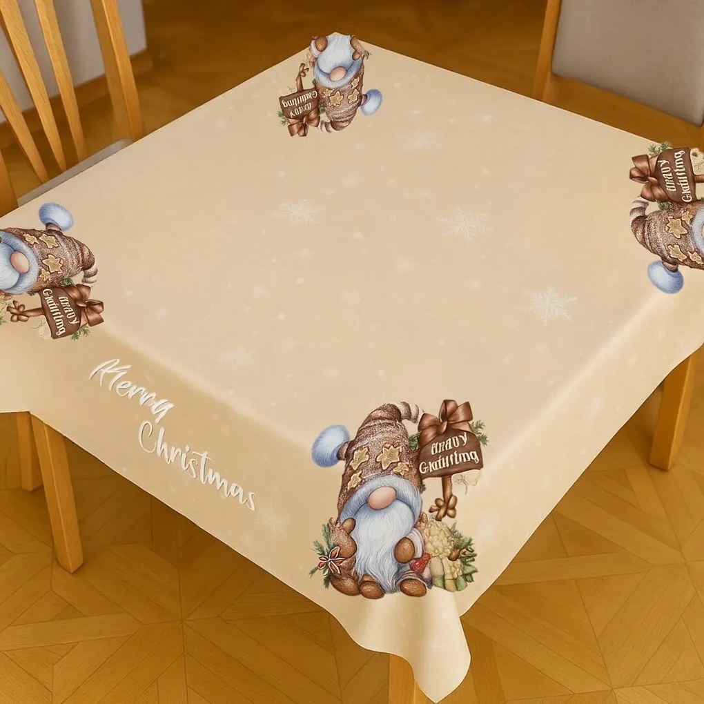 Karácsonyi terítő Barna manó 140 x 180 cm TiaHome