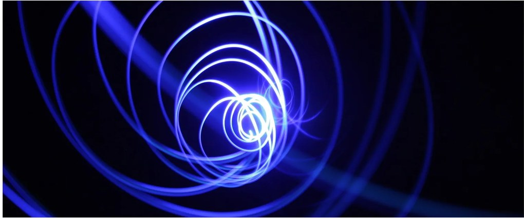 Kék spirálok képe (120x50 cm)