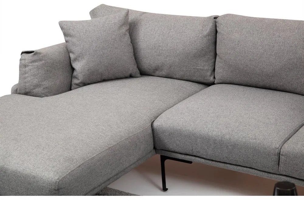 Leo szürke sarokkanapé, bal oldali - Artie