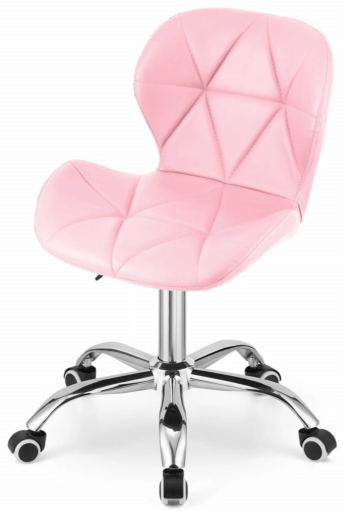 AVOLA irodai szék ökobőr kivitelben, rózsaszín