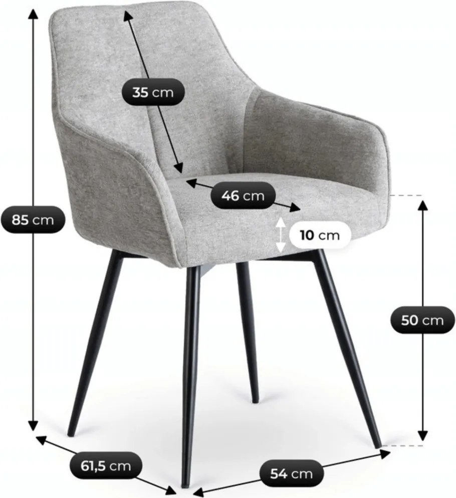 Szék szürke színben. PALMA