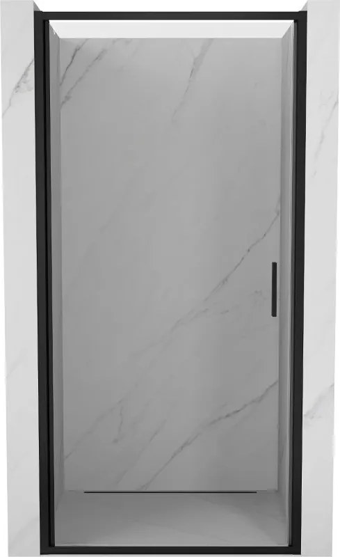 Mexen Exo 85 cm-es nyíló zuhanyajtó, átlátszó, fekete - 817-085-000-70-00