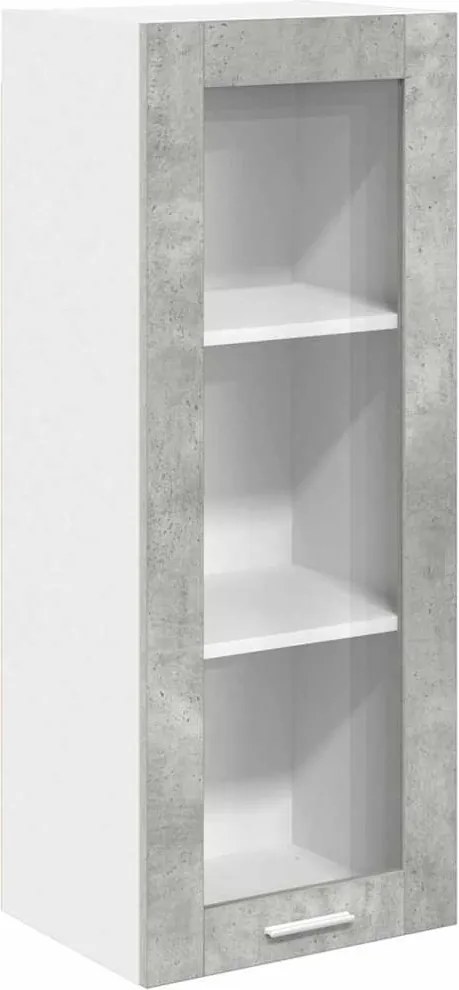 vidaXL Függő szekrény tárolóval Beton Szürke 40 x 31 x 100 cm Faanyag