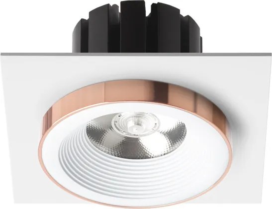RENDL SHARM SQ I süllyesztett lámpa fehér réz 230V LED 10W 24° 3000K