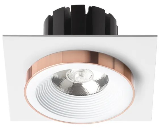 RENDL SHARM SQ I zápustná bílá měď 230V LED 10W 24° 3000K