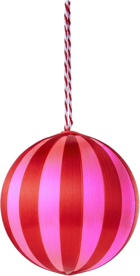 HANG ON karácsonyfadísz Ø8cm, piros/pink