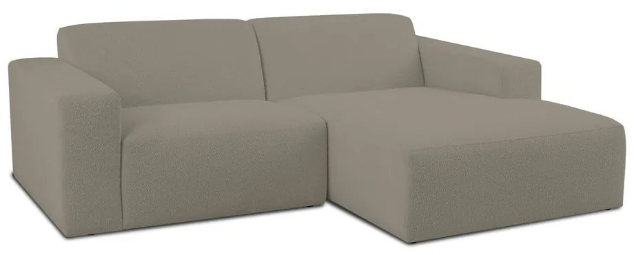 Világosbarna buklé sarokkanapé (jobb oldali) Roxy – Scandic