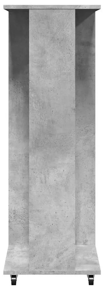 betonszürke szerelt fa ruhásszekrény kerékkel 102 x 38 x 110 cm